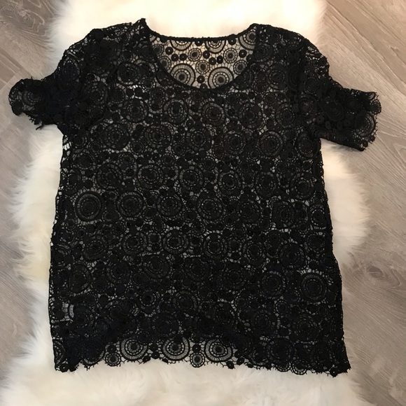 Johnny was lover lace crochet floral tunic top - Picture 8 of 8